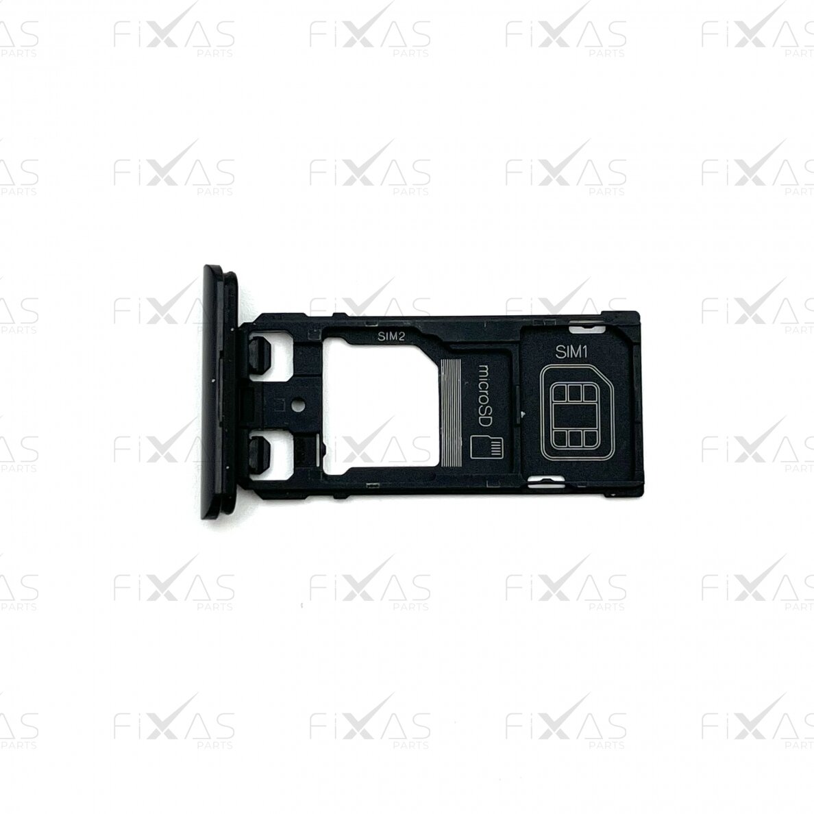 Sony Xperia 1 sim card holder (Black) (Original / Used) Sony Xperia 1 sim card holder (Black) (Original / Used)