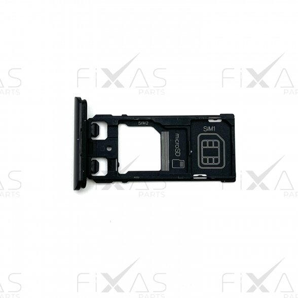 Sony Xperia 1 sim card holder (Black) (Original / Used) Sony Xperia 1 sim card holder (Black) (Original / Used)
