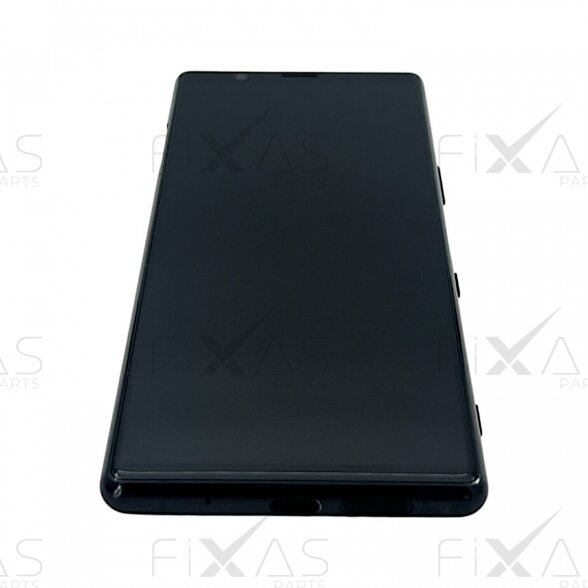 Sony Xperia 5 ekranas su rėmeliu ir smulkiomis dalimis (Black) (Pulled / Grade C) 1 Sony Xperia 5 ekranas su rėmeliu ir smulkiomis dalimis (Black) (Pulled / Grade C) 1