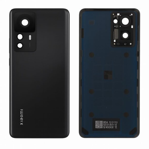 Xiaomi 12T back cover with camera lens (Black) (Compatible) Xiaomi 12T back cover with camera lens (Black) (Compatible)