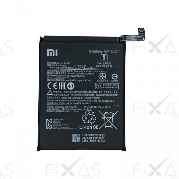 Xiaomi Mi 10T / Mi 10T Pro akumuliatorius (Original / Used) Xiaomi Mi 10T / Mi 10T Pro akumuliatorius (Original / Used)
