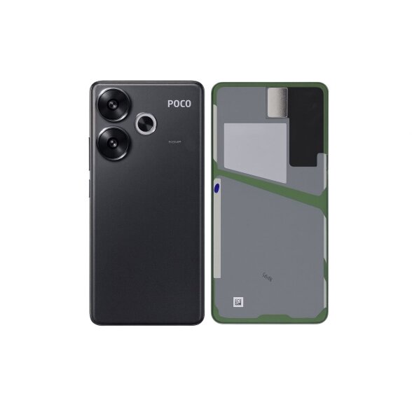 Xiaomi Poco F6 back cover with camera lens (Black) (Compatible) Xiaomi Poco F6 back cover with camera lens (Black) (Compatible)
